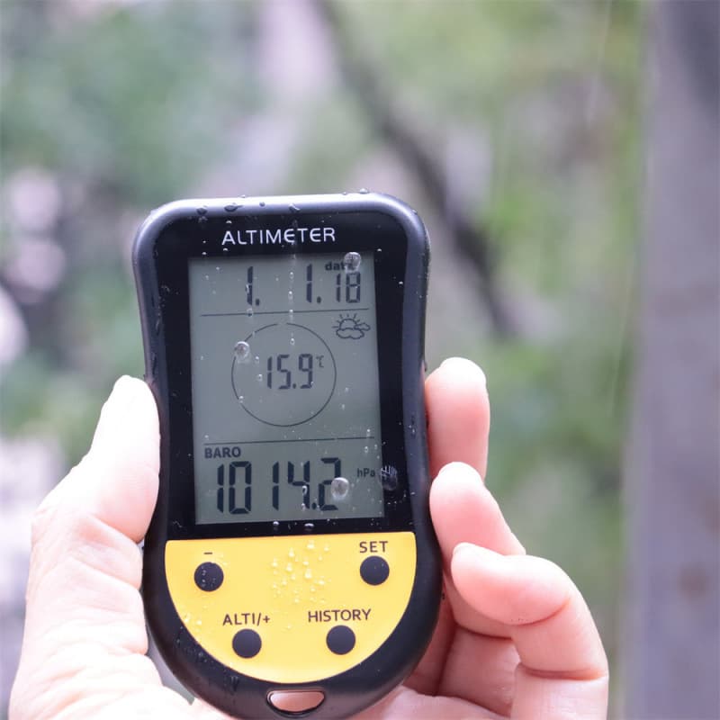 Altimeter for Hiking, Thermometer, Outdoor Fishing Barometer, Weather Forecast