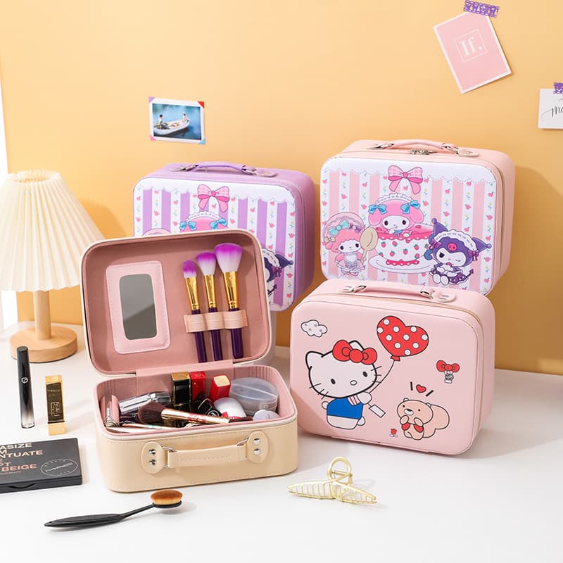 Trendy Ins Makeup Case Gift Box Portable Suitcase Sanrio Cosmetic Bag Makeup Storage Box