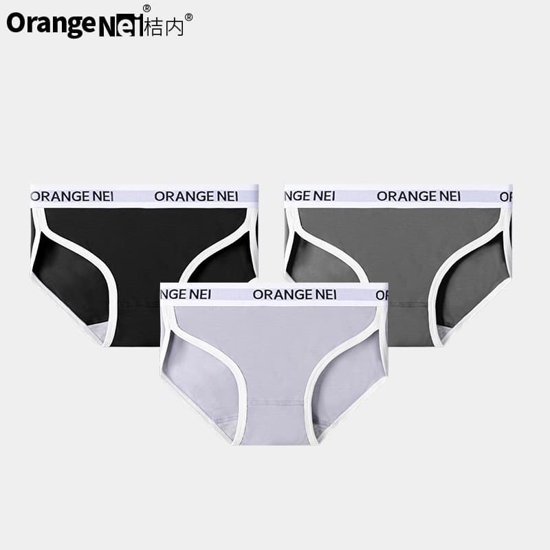 Orange Nei Women's 80s Modal Fashionable Soft Mulberry Silk Crotch Underwear