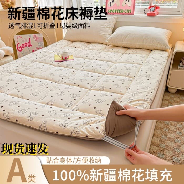 Class A Xinjiang cotton mattress pad thickened student dormitory mattress tatami soft mat single and double mattress bottom