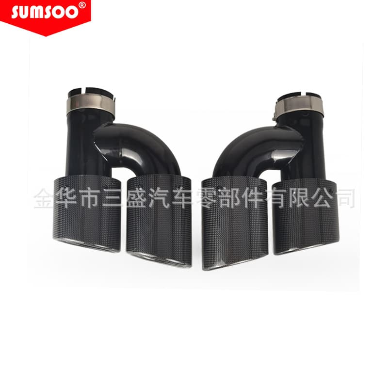 Exhaust Pipe Modification Upgrade for Audi A3 A4 A5 A6 A7 S3 S4 S5 S6 S7 Quad Outlet Carbon Fiber Exhaust Tips