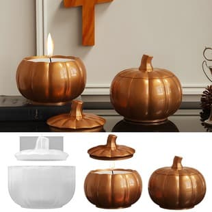 Deyi Life DIY New Resin Mold 25-Style Large Pumpkin Storage Box Silicone Mold Creative Storage Box