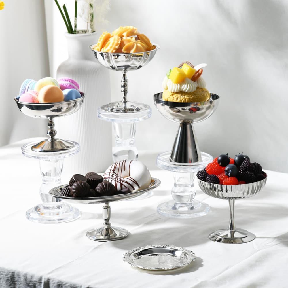 304 Stainless Steel Ice Cream Cup Tall Short Ice Cream Bowl Dessert Bowl Cocktail Cup Snack Plate Wine Glass
