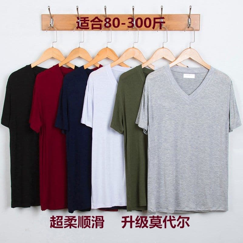 Pajama Men's Short Sleeve Shorts Set Casual Summer Modal Loose Plus Size Middle-Aged Homewear
