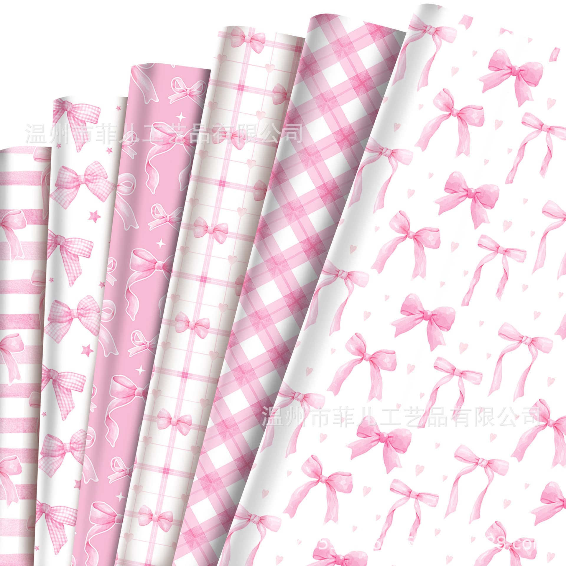 WZ118 Pink Bow Gift Decorating Paper, Best Friend Party Gift Box Paper, Bow Decoration Outer Wrapping Paper