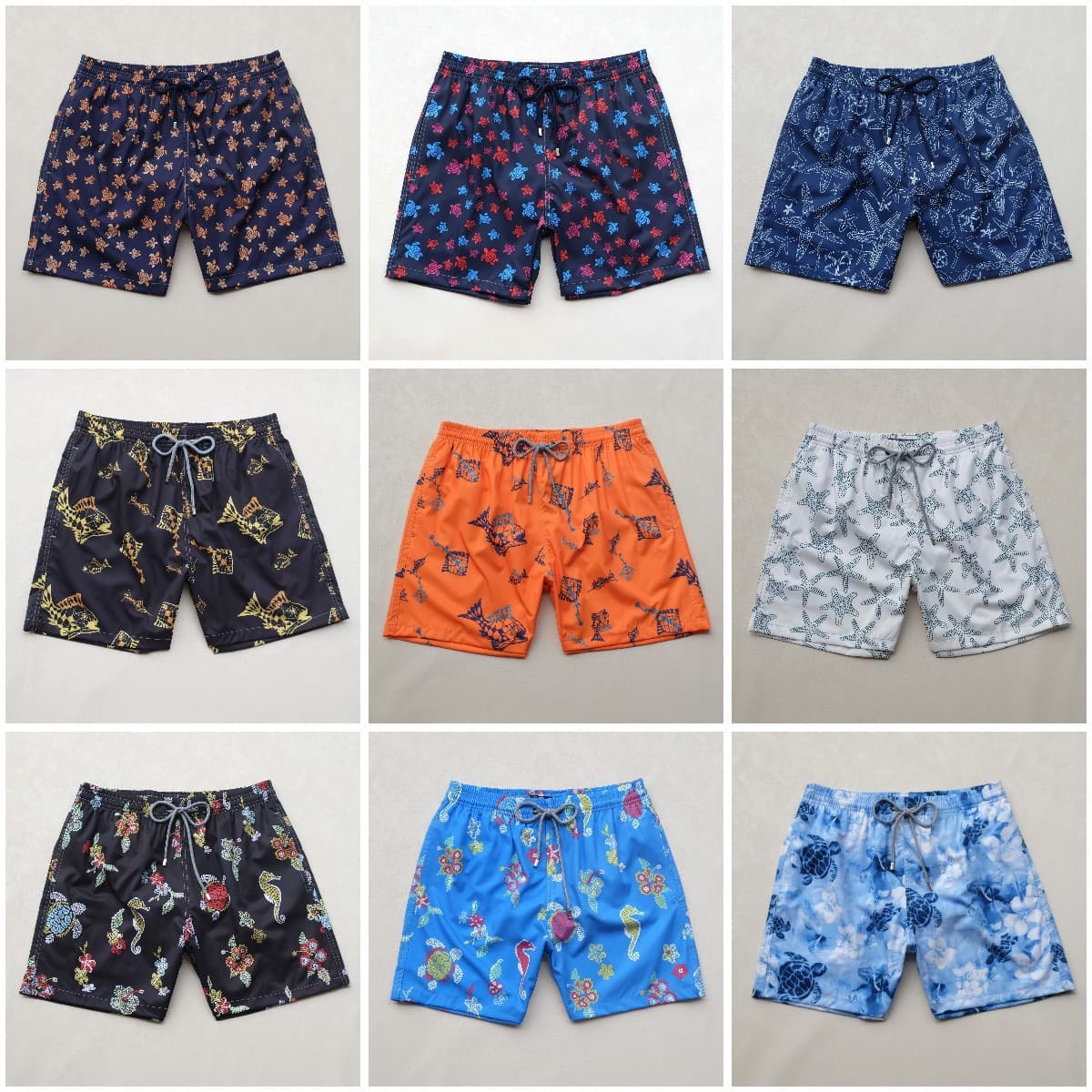 Floral Shorts, Men's Beach Shorts, Swim Trunks, Elastic Quick-Dry Fabric, Beach Surfing, Swimming, Casual Shorts, Cross-Border