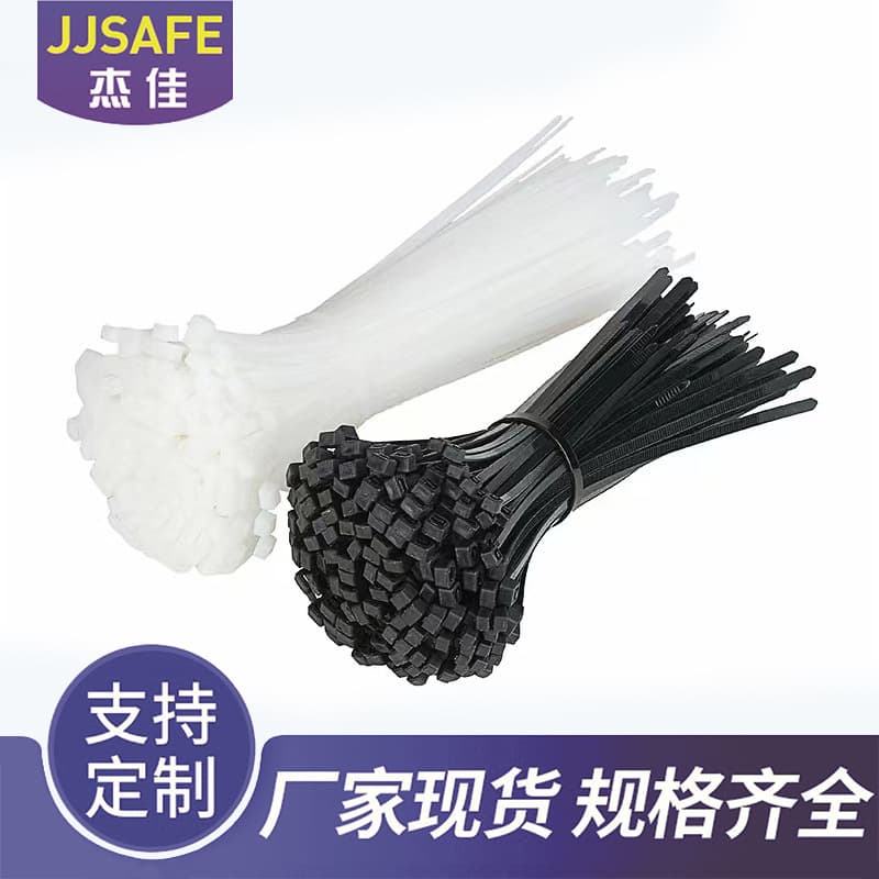 Self-locking nylon cable ties in sizes 100x3, 150x4, 200x5, 250x8, 300x, 350x, 400x, 500x, 10x ties