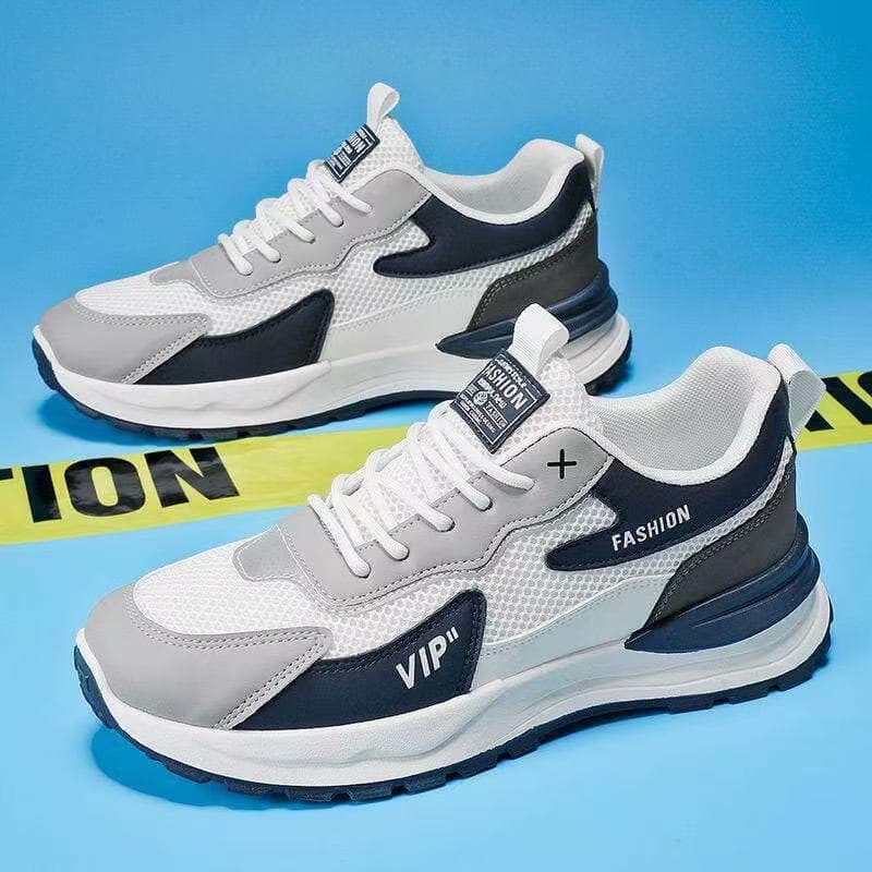 Men's Breathable Mesh Shoes, Trendy Versatile Thick Sole Sports Shoes, Comfortable Casual Running Dad Shoes