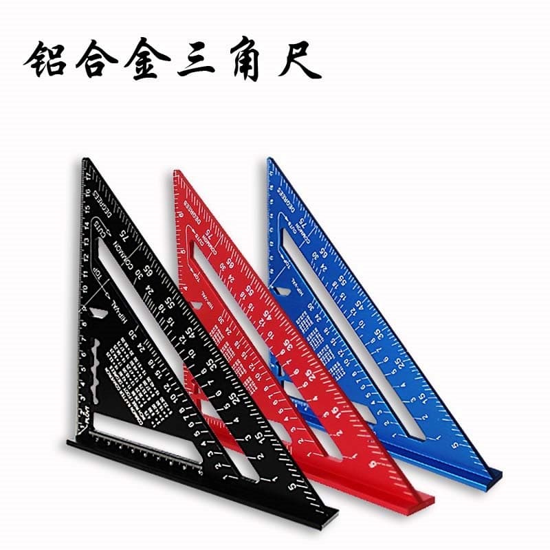 Aluminum alloy triangle ruler large carpenter's right angle 90-degree multi-function thickened marking ruler 45 stainless steel square