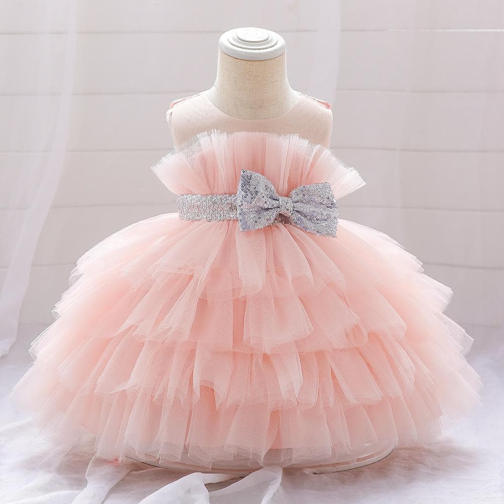 Princess Birthday Cake Skirt Children's Dress Puffy Skirt One Year Old Baby Dress Birthday Fashionable Princess Dress