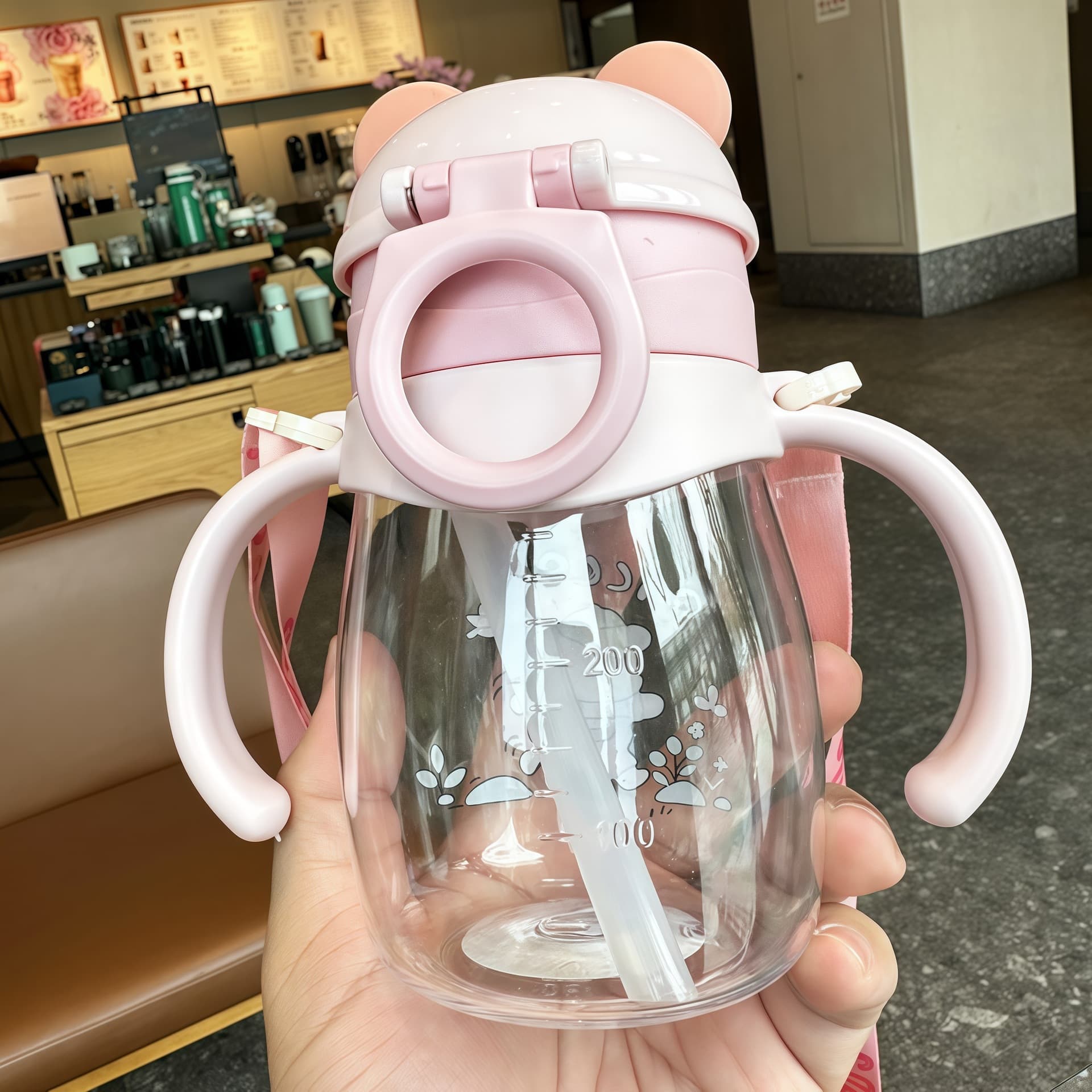 Xinbedi mini sippy cup, cute kettle for children going to school, high-looking cartoon summer trend, the same style