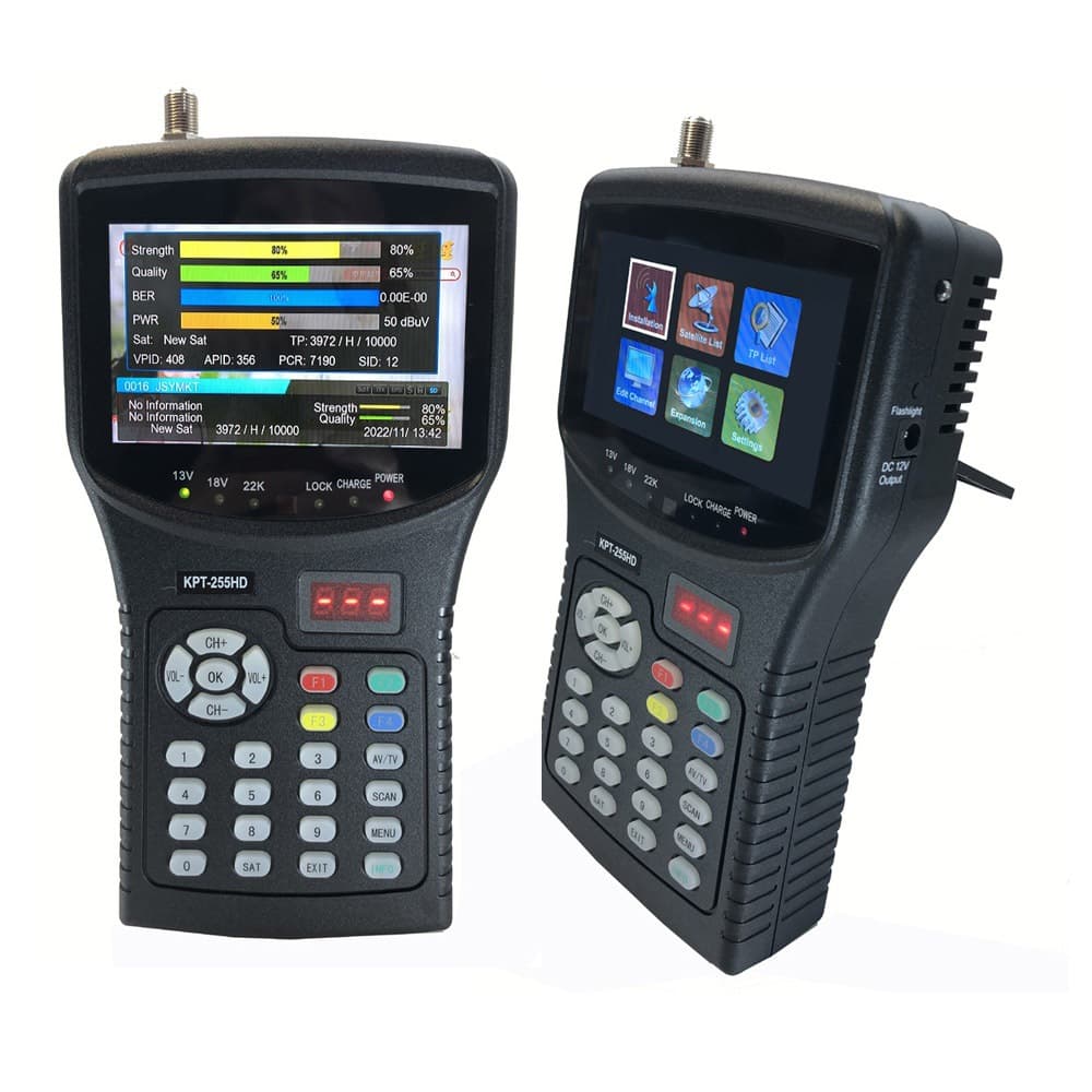 4.3-inch KPT-255HD Satellite Finder DVB-S/S2 Multi-function Satellite Meter