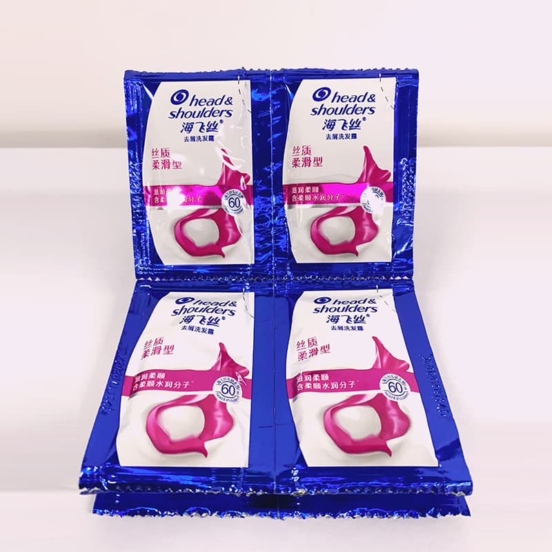 Head & Shoulders Bagged Shampoo Small Package Shampoo for Bathhouse, Bathroom, Gym, Refreshing Anti-Dandruff Portable Shampoo