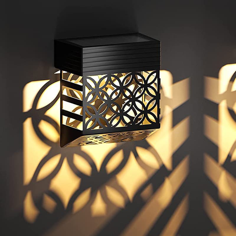Amazon Hot Selling Solar Wall Light Villa Courtyard Light Outdoor Landscape Light Fence Light Waterproof Light Shadow Lamp