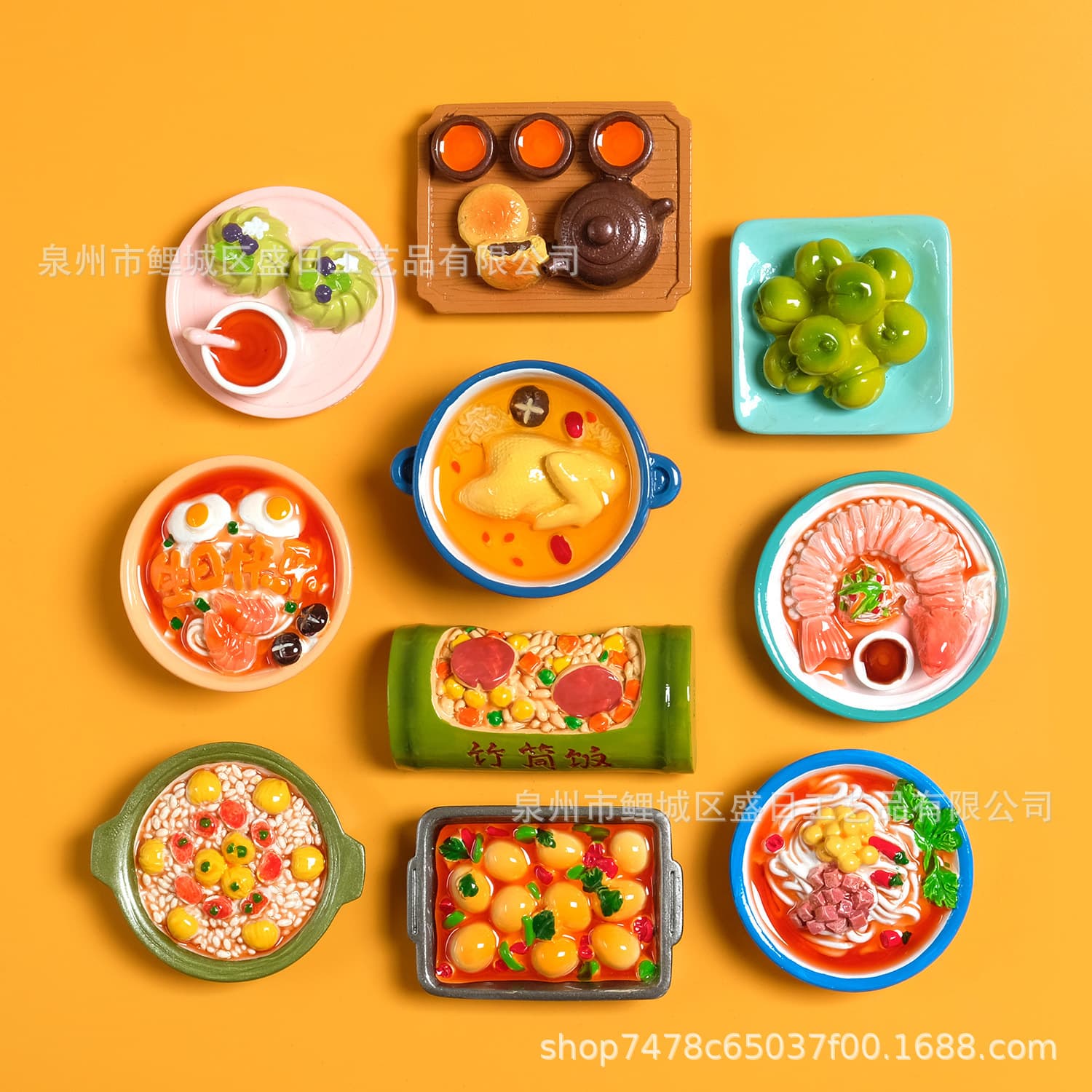 Creative Artificial Stereo Resin Refrigerator Magnets Hot Selling Douyin Hot Gifts Travel Souvenirs in Stock