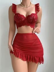 Sexy Lace Hollow Out Floral Sleeveless Short Dress Women's Fun Set Shein WB Wholesale