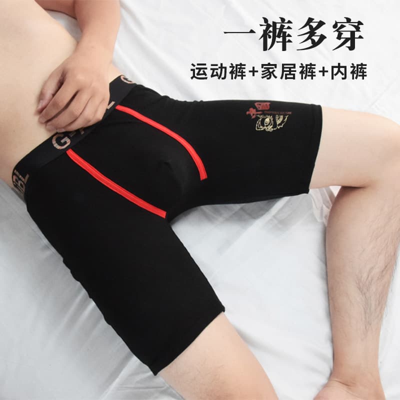 Wholesale New Men's Cotton Boxer Briefs Thin Style Anti-Chafe Mid-Rise Plus Size Breathable Printed Boxers