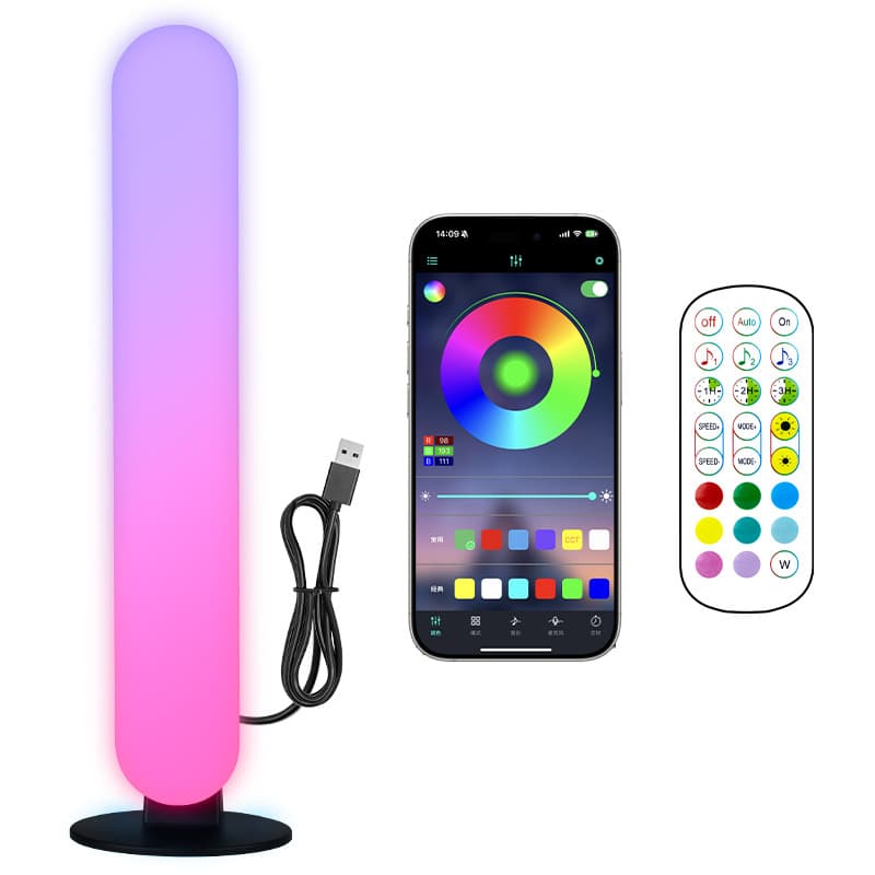 E-Sports Game Light Bluetooth Symphony Computer Desktop Atmosphere Light USB Marquee Pickup Light Remote Control AA Battery