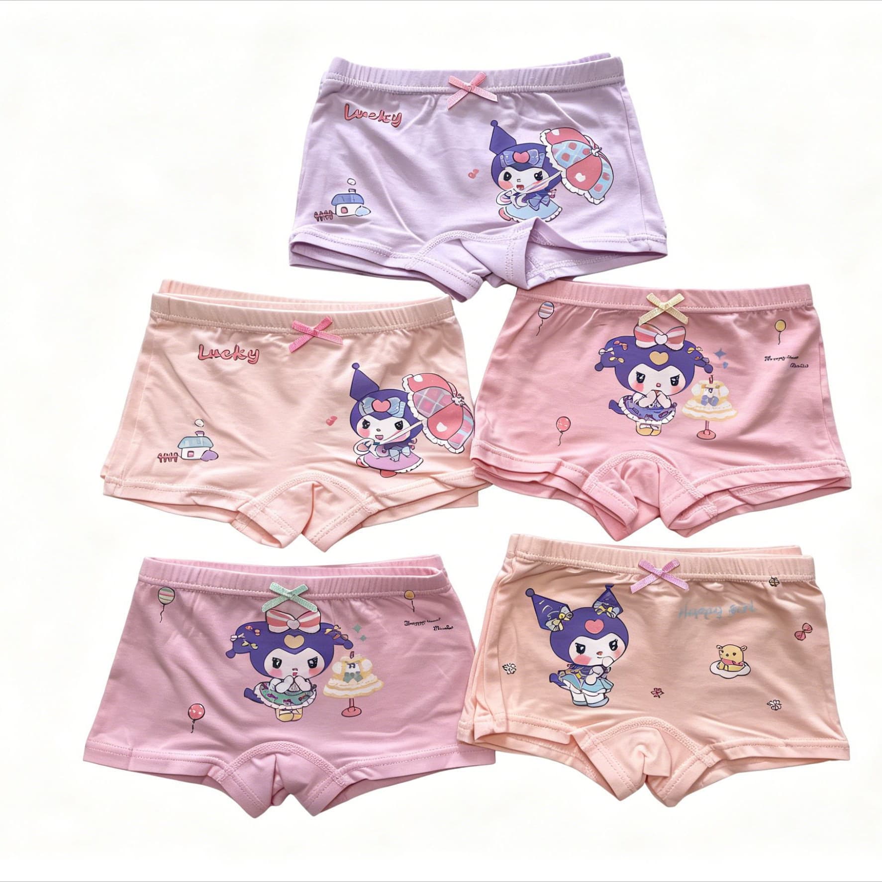 Cotton girls boxer briefs 10 pack cartoon printed cotton children's underwear girls boxer briefs boxer briefs