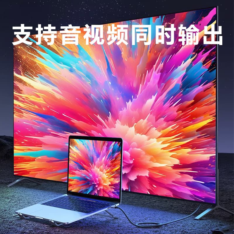 Cross-border Type-C to HDMI screen mirroring cable, aluminum alloy 4K HD Type-C to HDMI cable