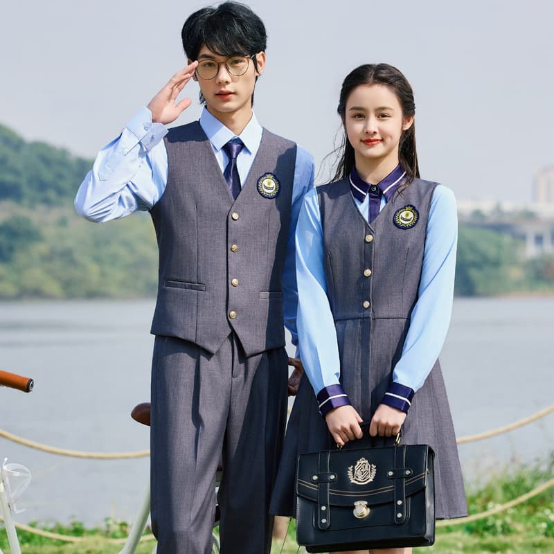 Summer Professional Dress Two-Piece Set, JK Style Uniform for Kindergarten Teachers, Women's Workwear