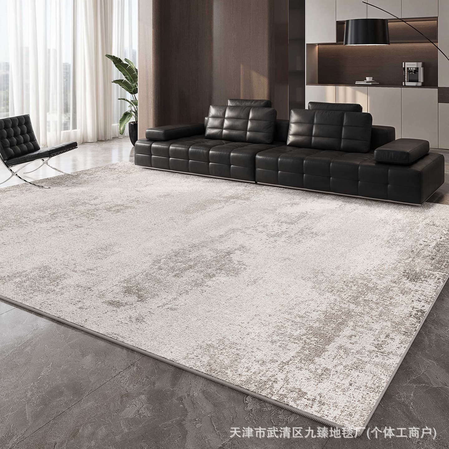 High-end carpet, living room, sofa and coffee table, large area full carpet, light luxury loop pile tpr bottom non-slip large carpet