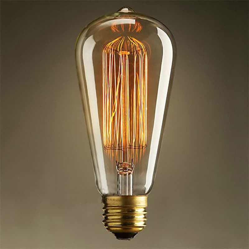 ST64 40W/60W E27/E26 Household Screw Base 110V/220V Retro Vintage Industrial Style Bulbs