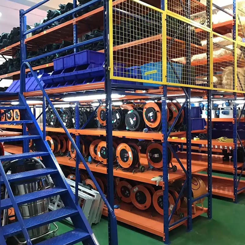 Cross-border Logistics Warehouse Factory Workshop Second-floor High Load Capacity Large Span Dismantlable Assembly Loft Platform Custom Construction