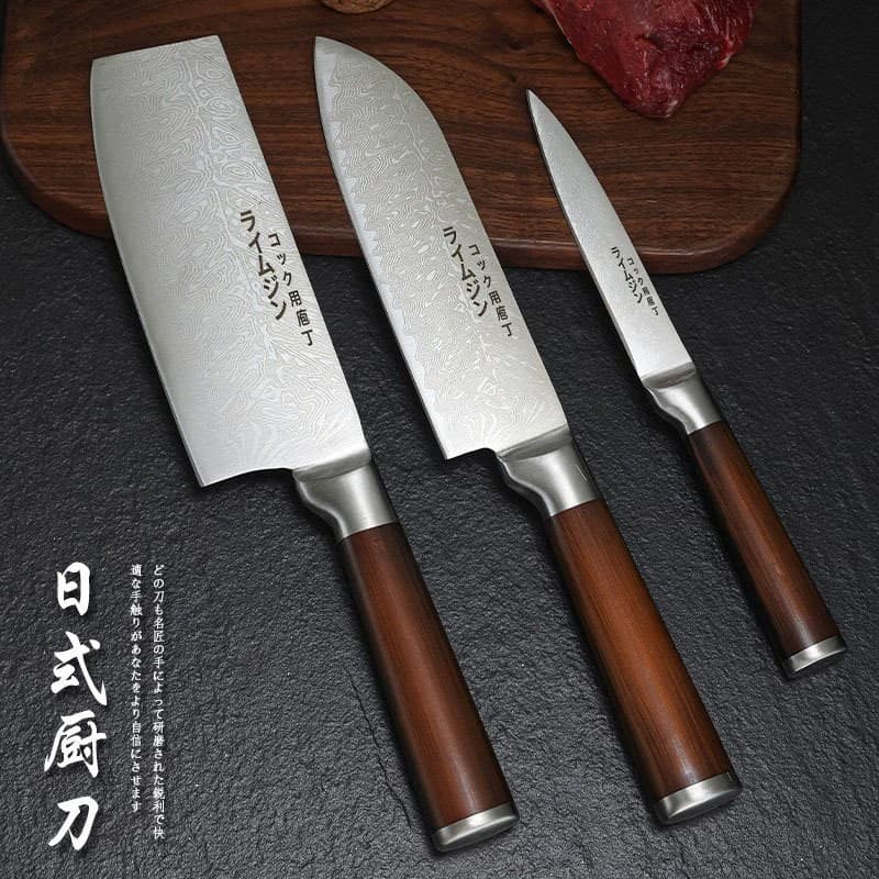 Japanese Kitchen Knife Set Stainless Steel Slicing Knife Chef Knife Fruit Knife Home Kitchen Combination In Stock