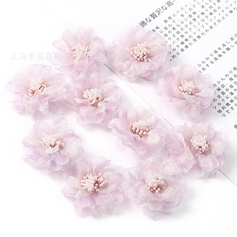 Purple Artificial Flower Heads Garland DIY Materials, Realistic and High-End Wedding Decoration Flowers