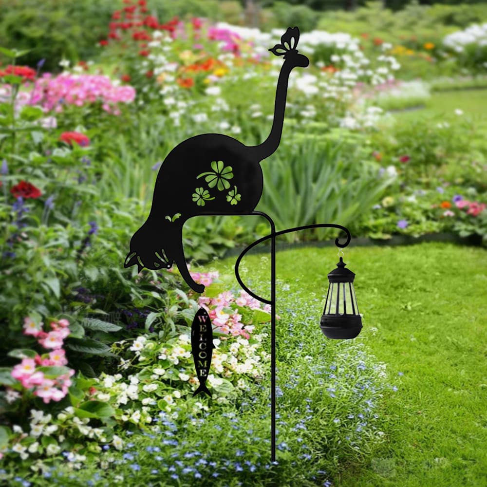 Cross-border solar cat claw lantern, animal-themed outdoor courtyard landscape villa garden balcony lawn decorative waterproof light