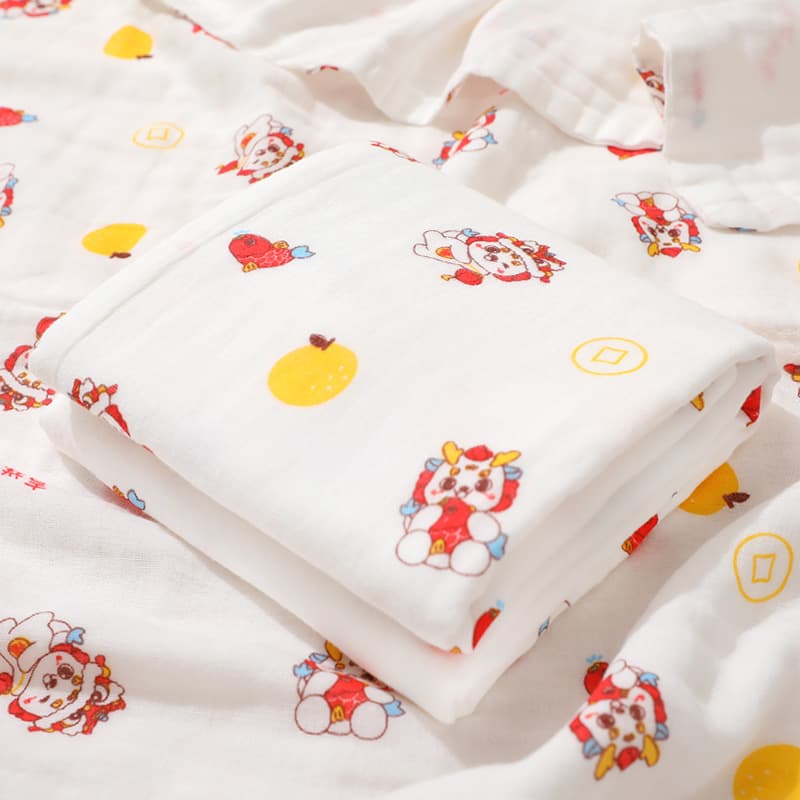 Baby Bath Towel Pure Cotton Gauze Absorbent Swaddle Blanket Newborn Wrap Kids Towel Super Soft
