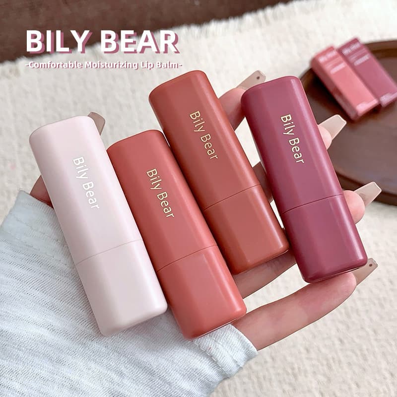 Bily Bear moisturizing lip balm, moisturizing and caring lip balm, cross-border popular moisturizing and color-changing lip balm