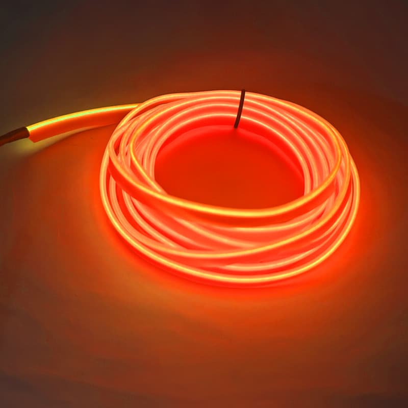 Car Atmosphere Light Cold Light Wire Glowing Wire Atmosphere Light Wire 12V Set Cross-Border USB 5V Decorative EL Light Strip