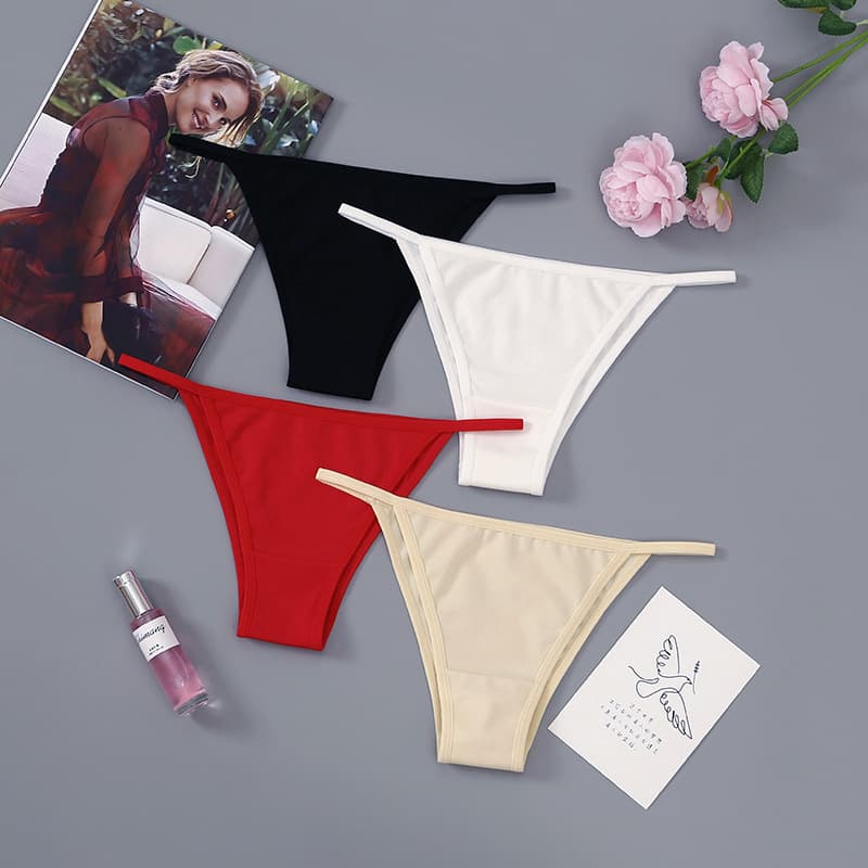 Meichunfei Low-Rise Half-Hip Panties for Women, European and American Sexy Style, New Breathable Sports Fashion Narrow Triangle Panties