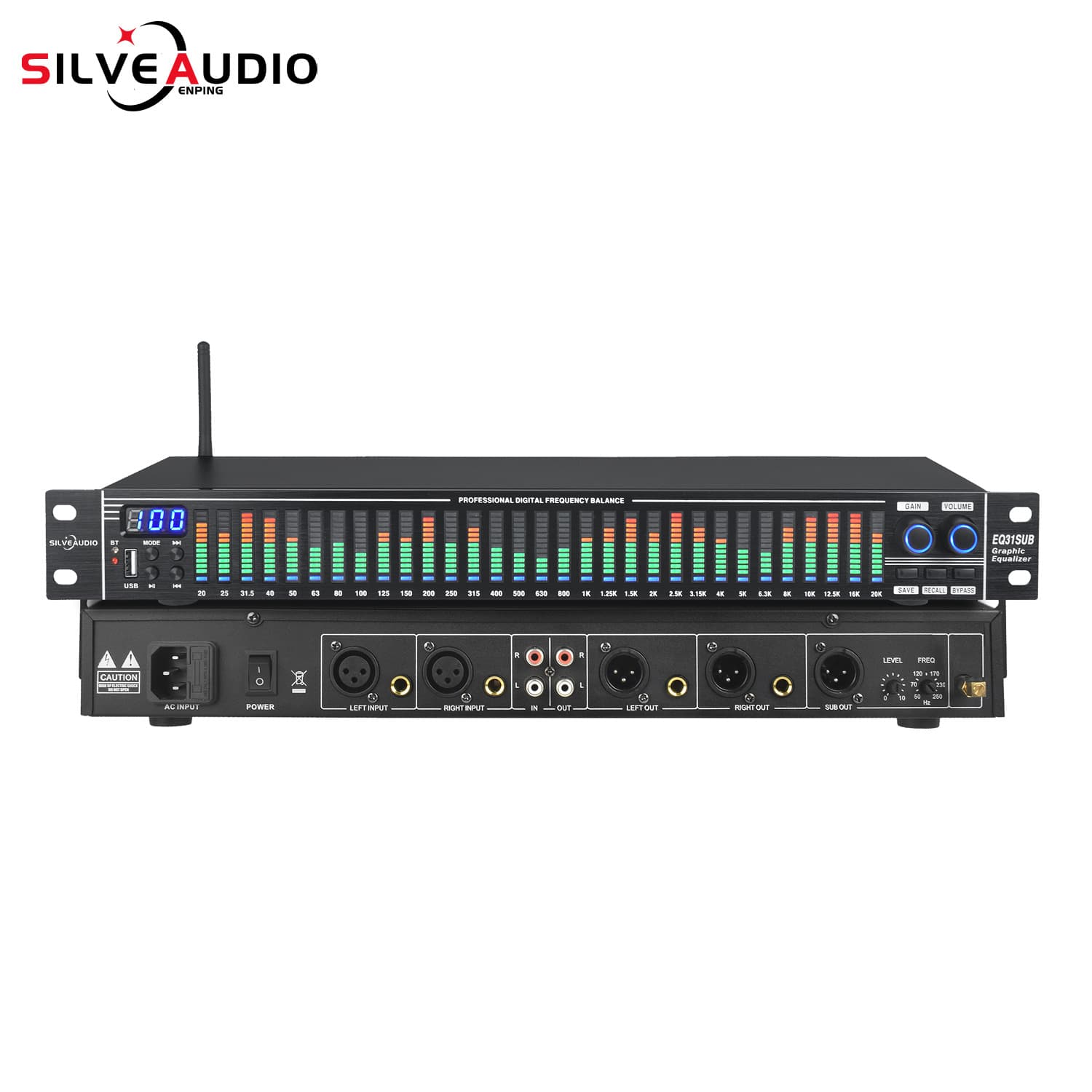 The manufacturer supplies 31-band digital equalizer, professional stage performance noise reduction digital audio sound processor