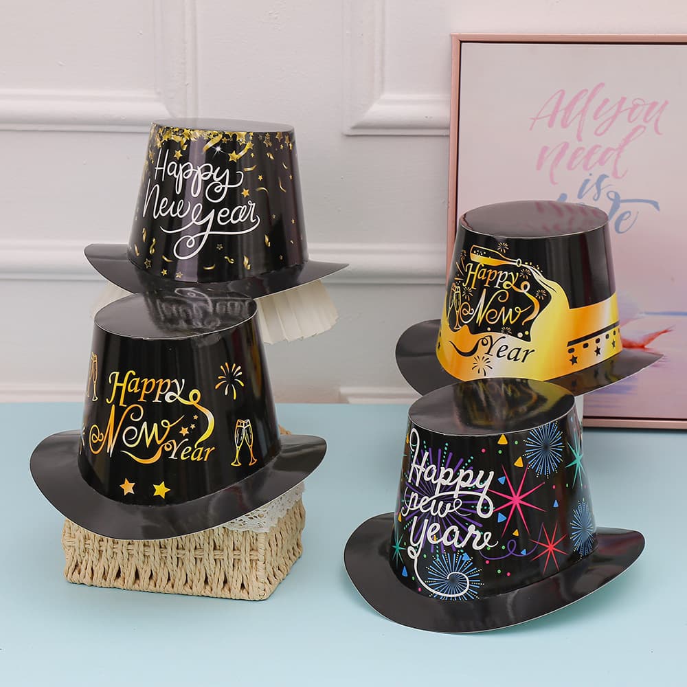 New New Year's Eve Party Decoration Paper Hat Lincoln Hat Holiday Topper Birthday Party Party Magic Hat