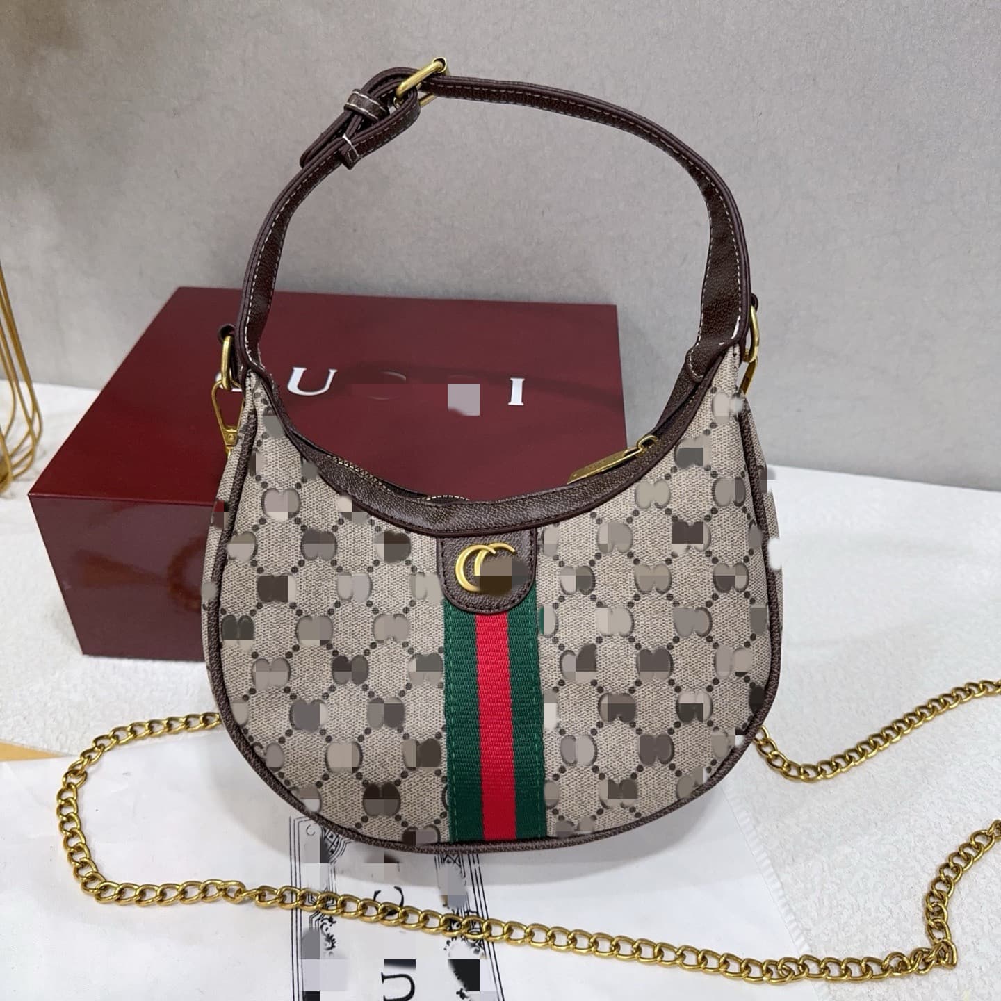 Cross-Border Women's Bag Hot-Selling Round Vintage Print Handbag Shoulder Bag 2026 Popular Model Factory Wholesale