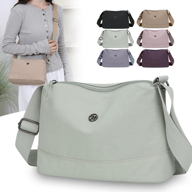 2026 New Simple Casual and Generous Shoulder Bag Three-layer Lightweight Small Bag Women's Versatile Crossbody Bag Nylon Cloth Bag