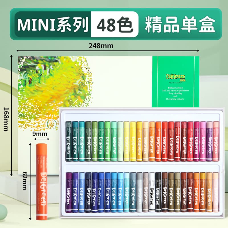 Dankelin Heavy-Duty Oil Pastel Soft Single Stick Oil-Based Black White Children's Drawing Refill Color Crayon