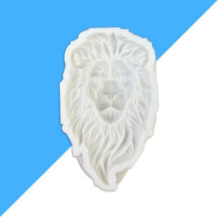 New Animal Lion Head Fondant Silicone Mold, Chocolate Baking Mold DIY Aromatherapy Plaster Mold