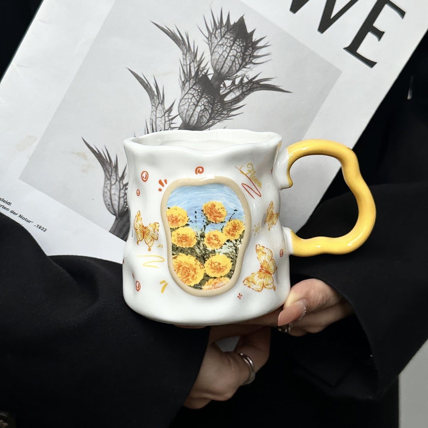High-looking cup ceramic mug for girls home niche high-end water cup summer birthday gift souvenir