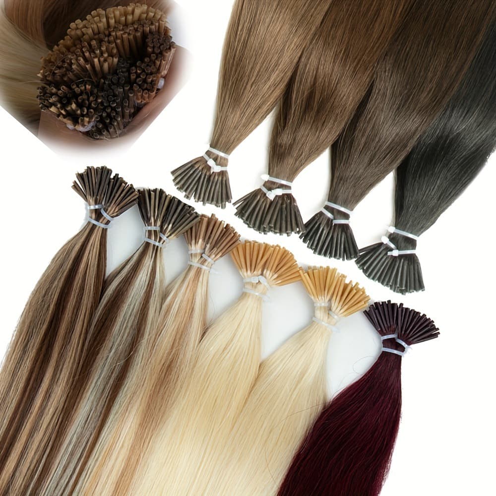 50g Real Human Hair Stick Hair Glue Tip Extension Concealed Reusable Hairpiece for Foreign Trade Handmade Concealed Hair Extensions