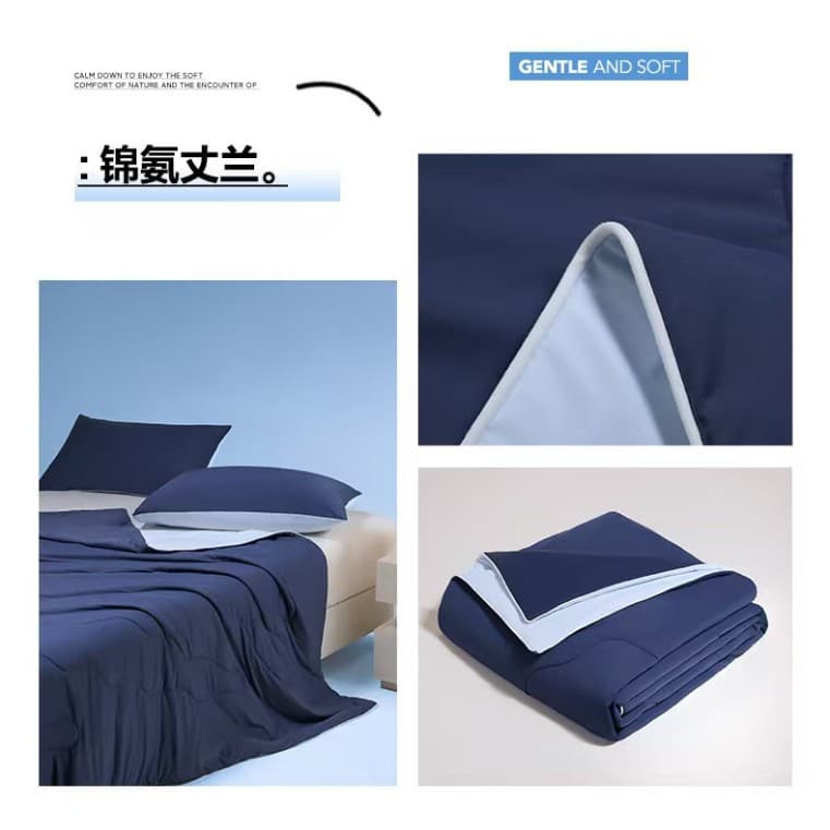 Nylon-Spandex Cool-Touch Silk Summer Quilt, Air Conditioning Quilt for Dormitory, Student Bed, Summer Blanket, Gift Quilt, B&B Special
