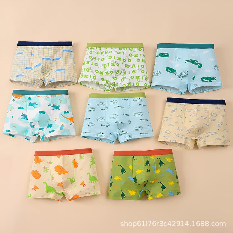 Amazon printed boy's boxer briefs, medium and large children's underwear, boys' boxer briefs, cross-border boxer boys' underwear