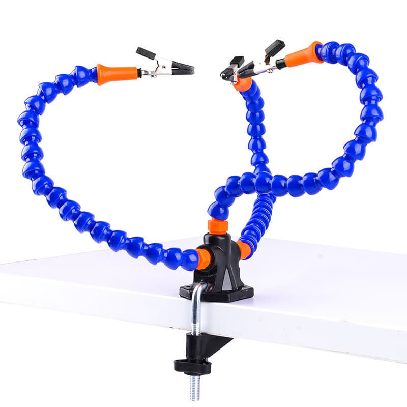 Desk Clamp Universal Arm Soldering Station Three-Claw Auxiliary Fixture PCB Circuit Board Welding Repair Tool Fixed Stand
