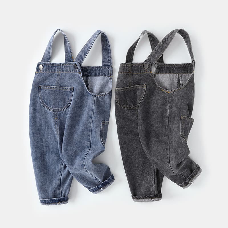 Cute Fashionable Baby Denim Overalls Spring Autumn Infant 0-3 Years Old Boys Lovely Long Pants Korean Style Cotton Blend
