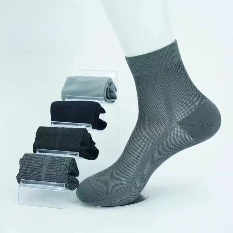 Men's Summer Thin Mesh Breathable Casual Socks Mid-Calf Business Socks Solid Color Summer Breathable Socks