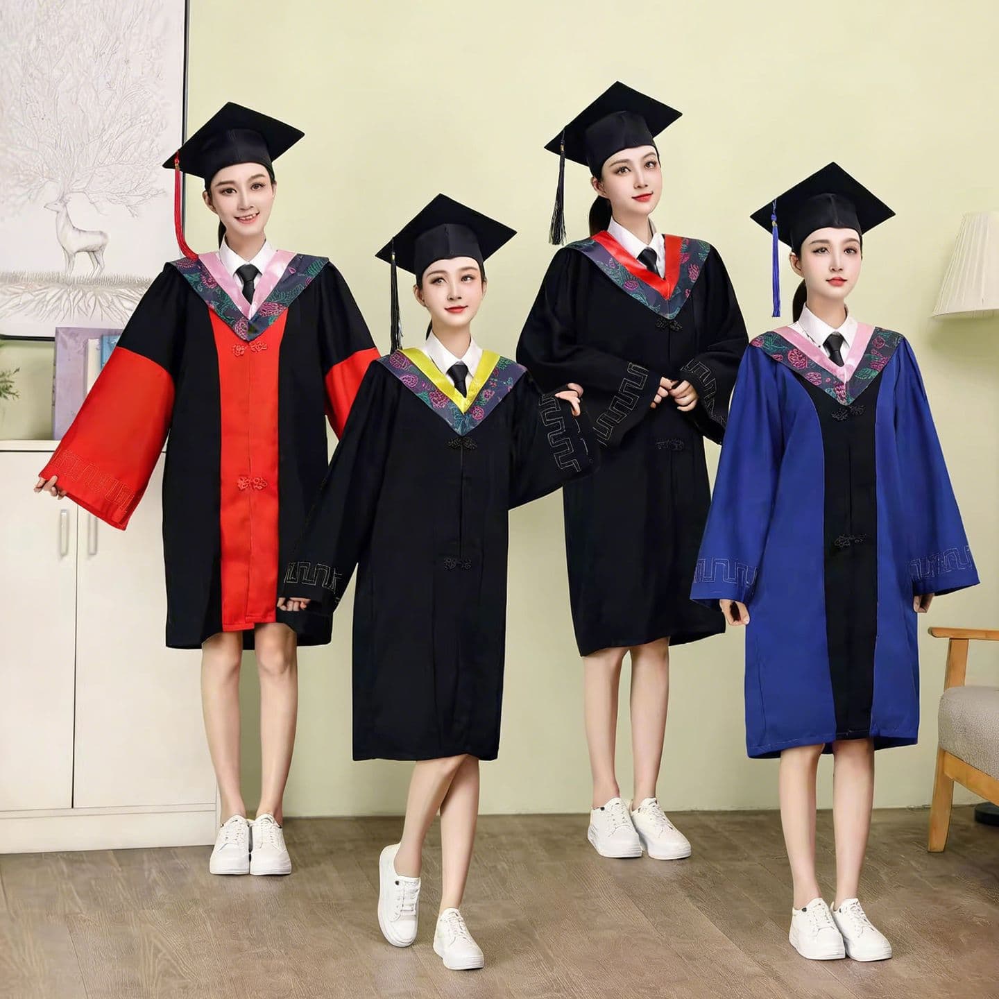 Bachelor's uniform, college student graduation gown, academic gown, undergraduate, liberal arts, master's degree, science, doctorate, shawl, academic style