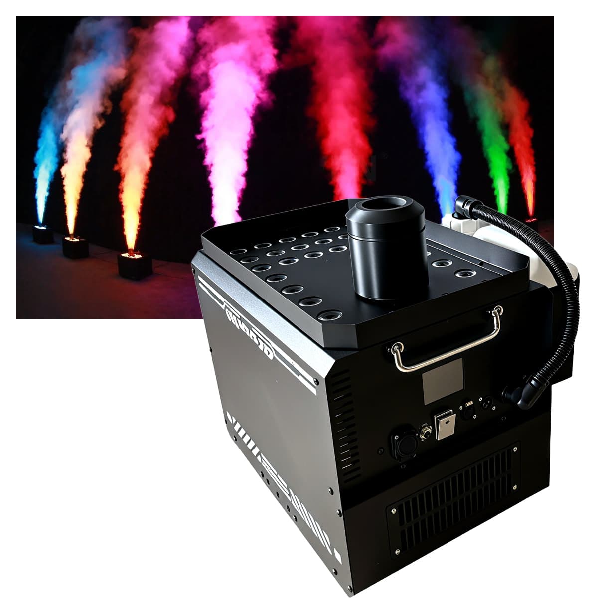 AliExpress 4000W Dual-tube Rapid Jet Column Smoke Machine Waterproof Jet Column Smoke Machine Color Rapid Jet Instant Stop Column Smoke Machine